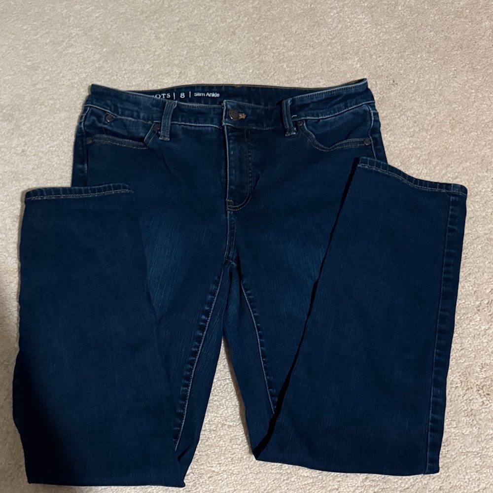 Talbots Dark Blue Straight Leg Jeans - Picture 2 of 5